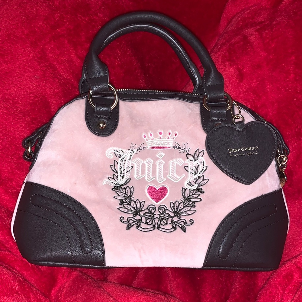 Juicy Couture Pink and Black Satchel